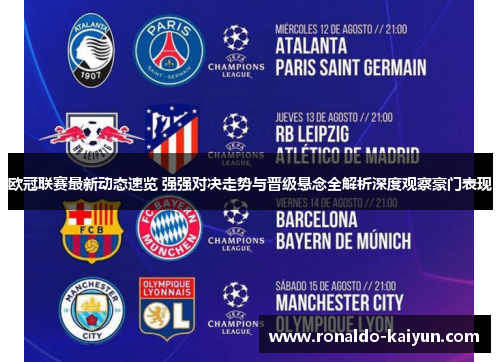 欧冠联赛最新动态速览 强强对决走势与晋级悬念全解析深度观察豪门表现 欧冠联赛最新动态速览 强强对决走势与晋级悬念全解析深度观察豪门表现